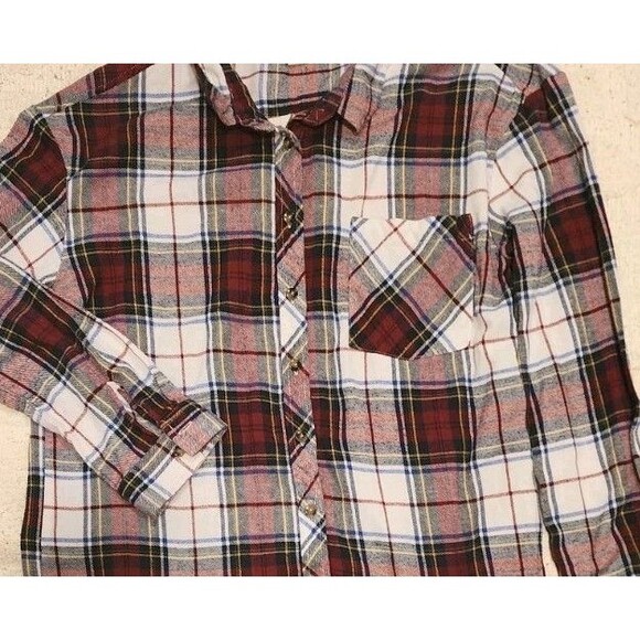 Threads+ Supply Red Flannel Longsleeve Camping Hiking Outdoors Button Down Top S - Picture 2 of 4